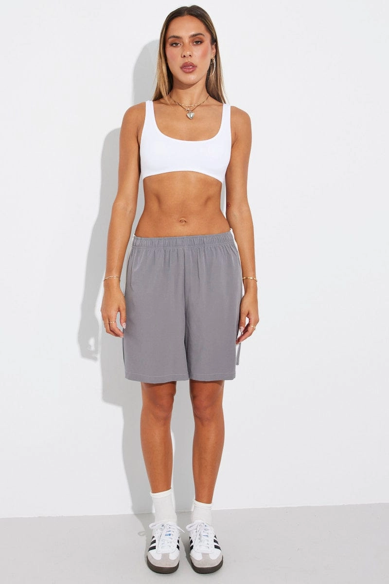 Grey Baggy Basketball Shorts