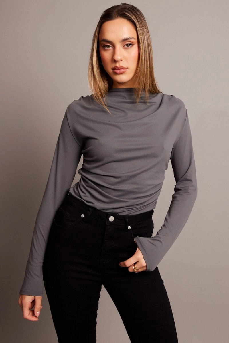 Grey Supersoft Top Long Sleeve