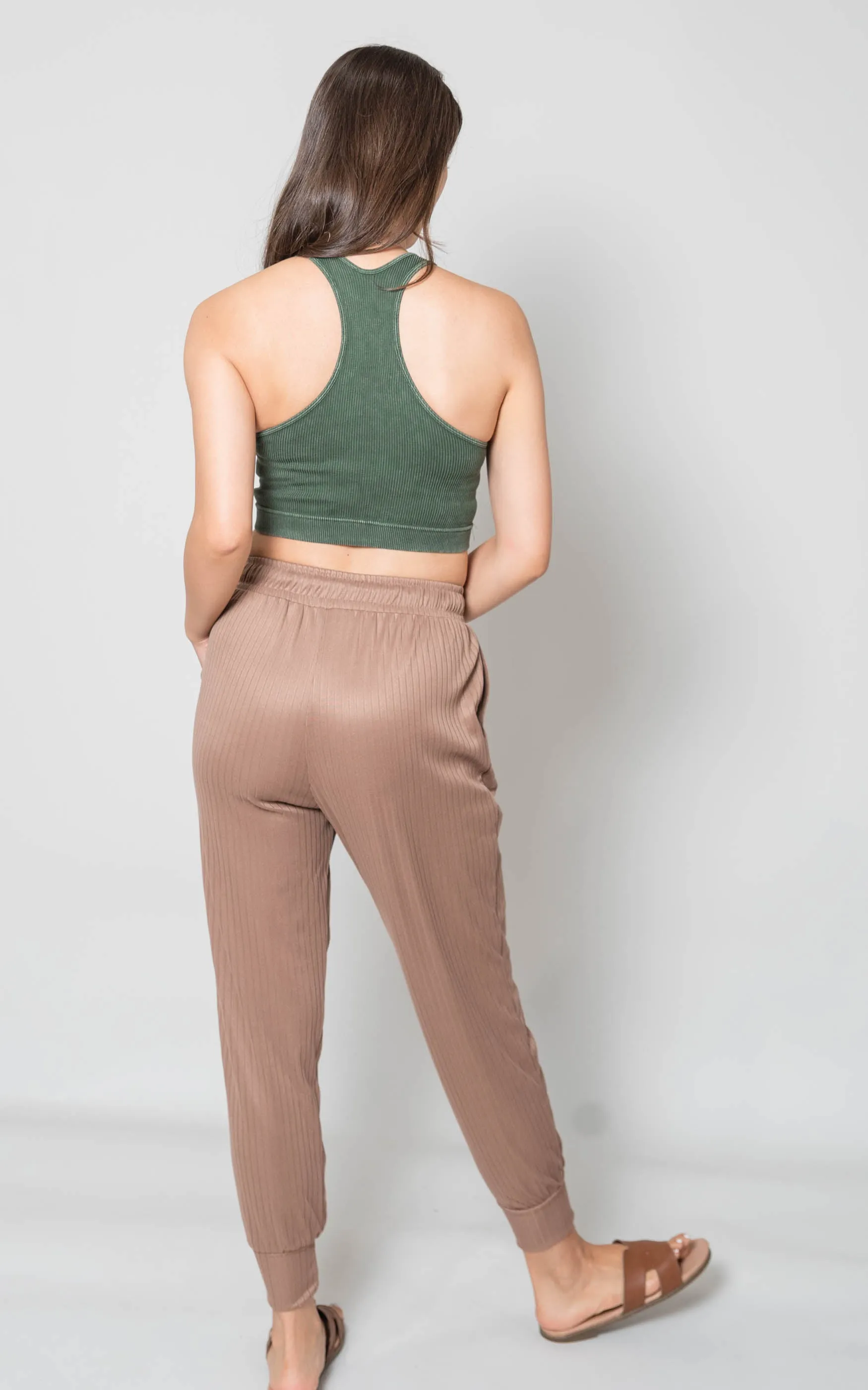 High Waist Knit Joggers  FINAL SALE*