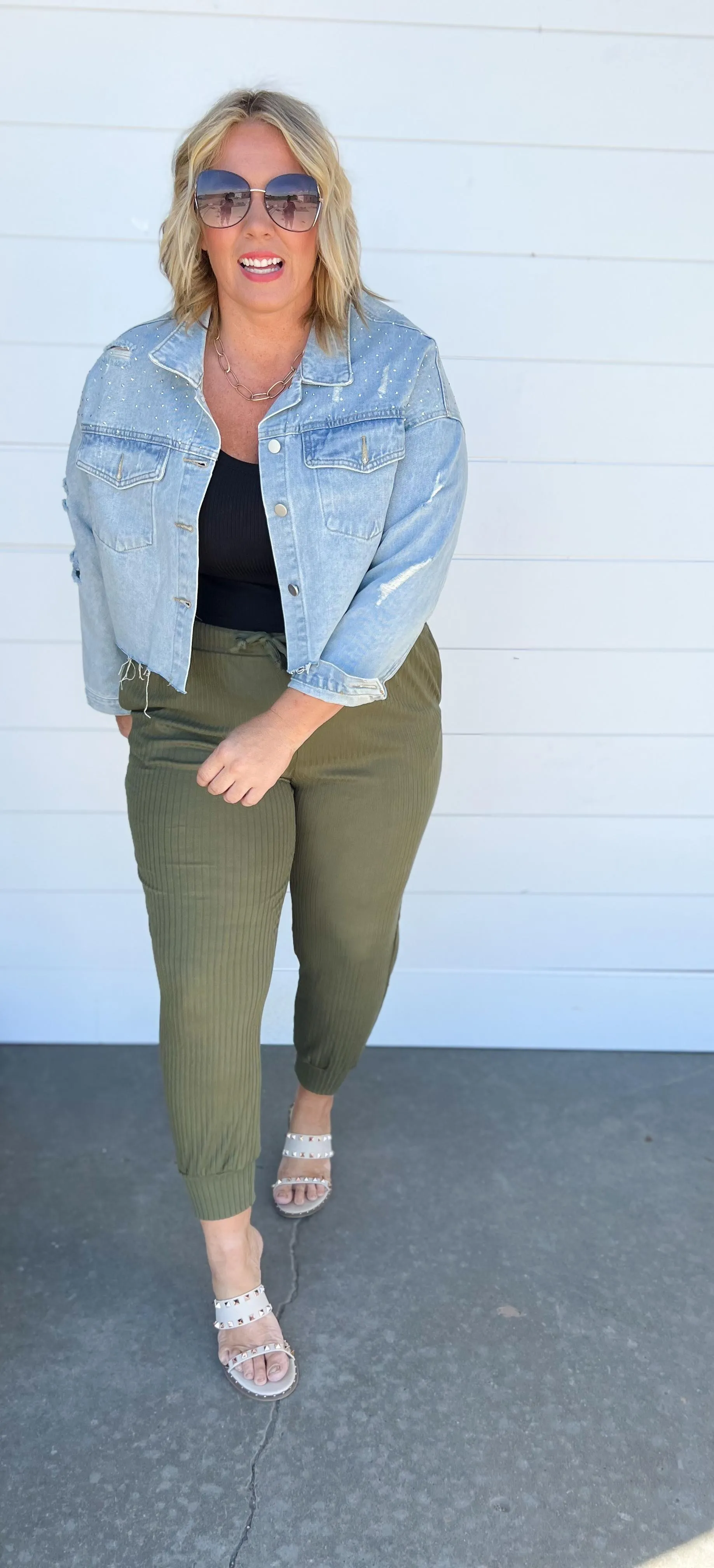 High Waist Knit Joggers  FINAL SALE*