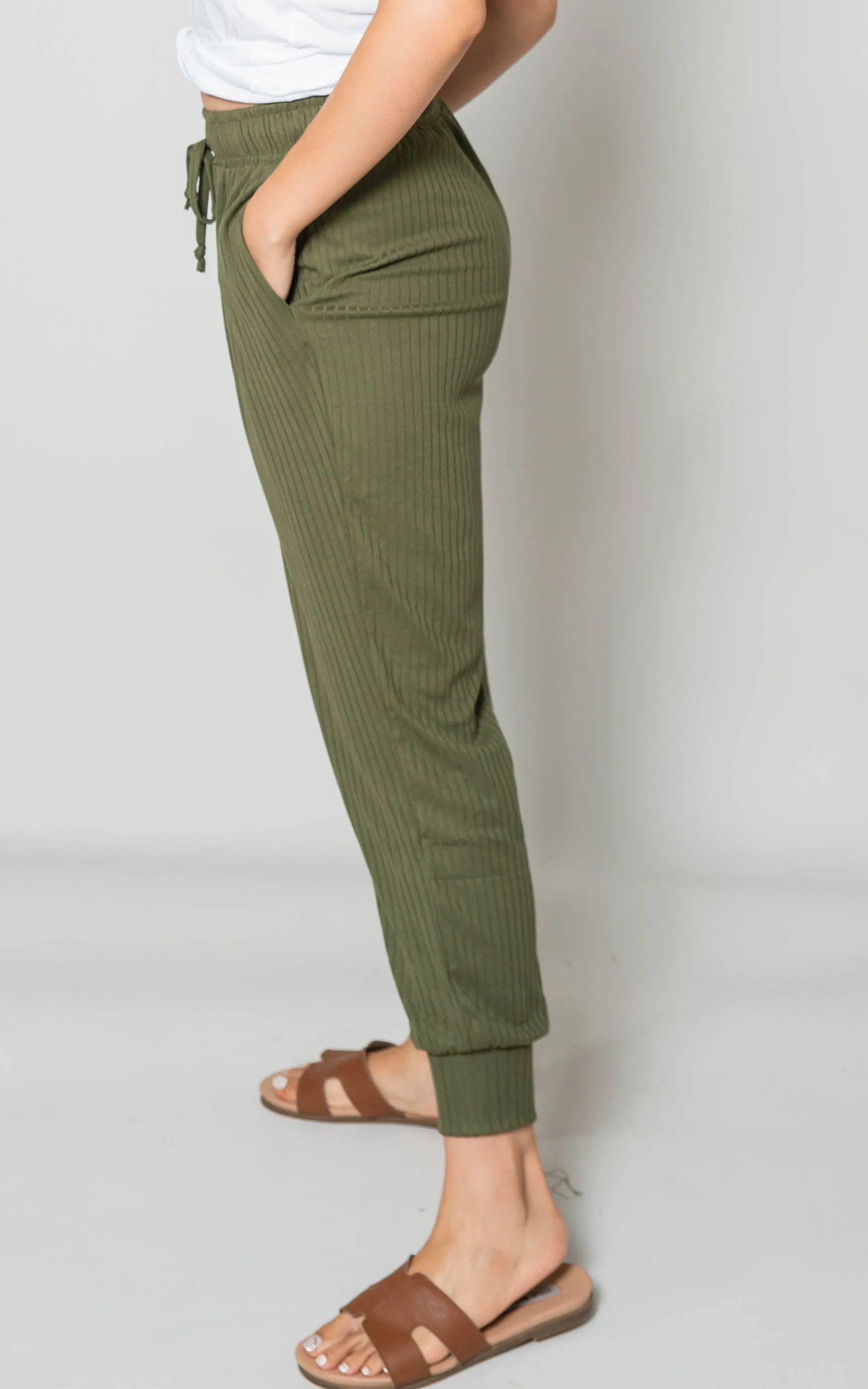 High Waist Knit Joggers  FINAL SALE*