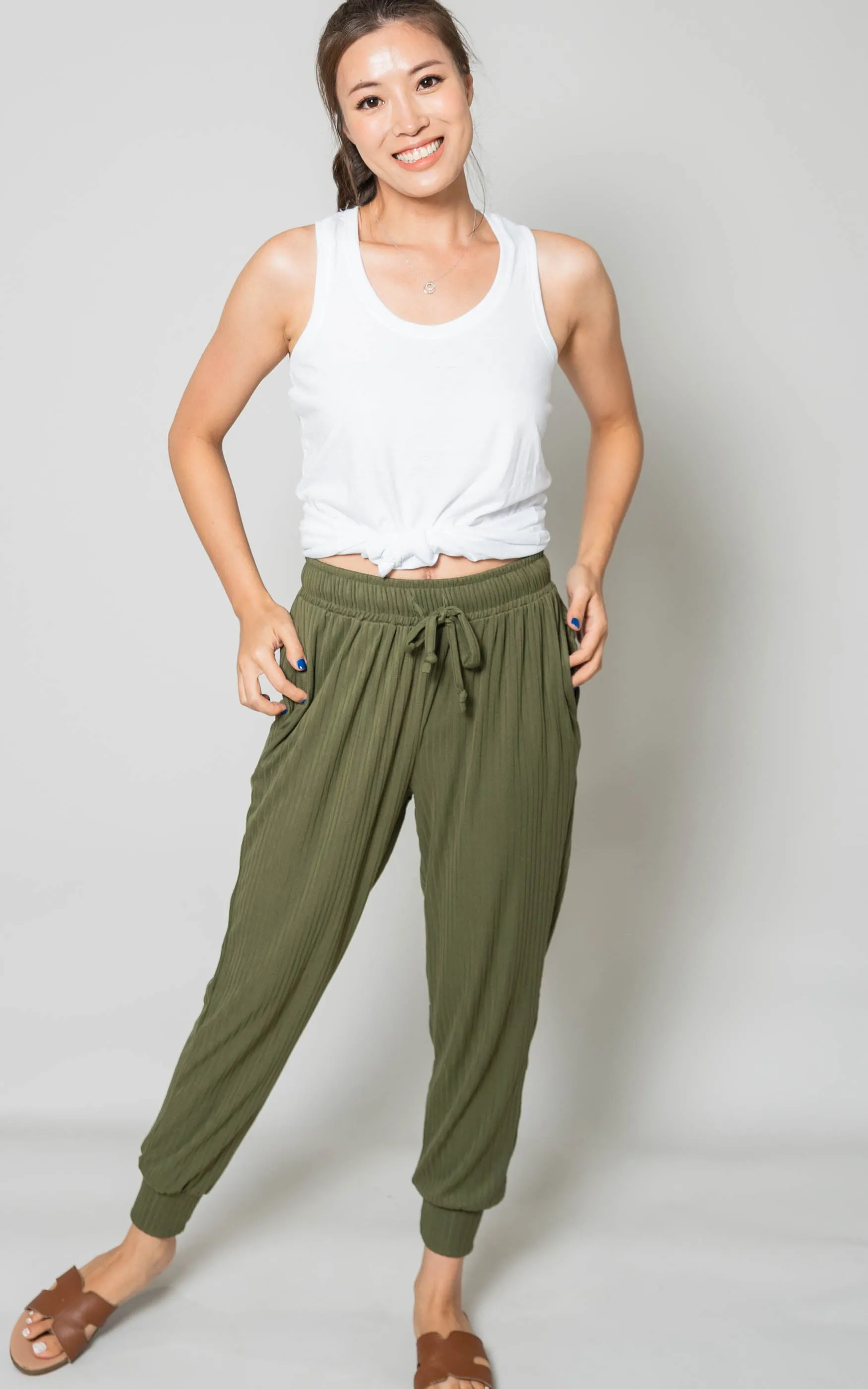 High Waist Knit Joggers  FINAL SALE*