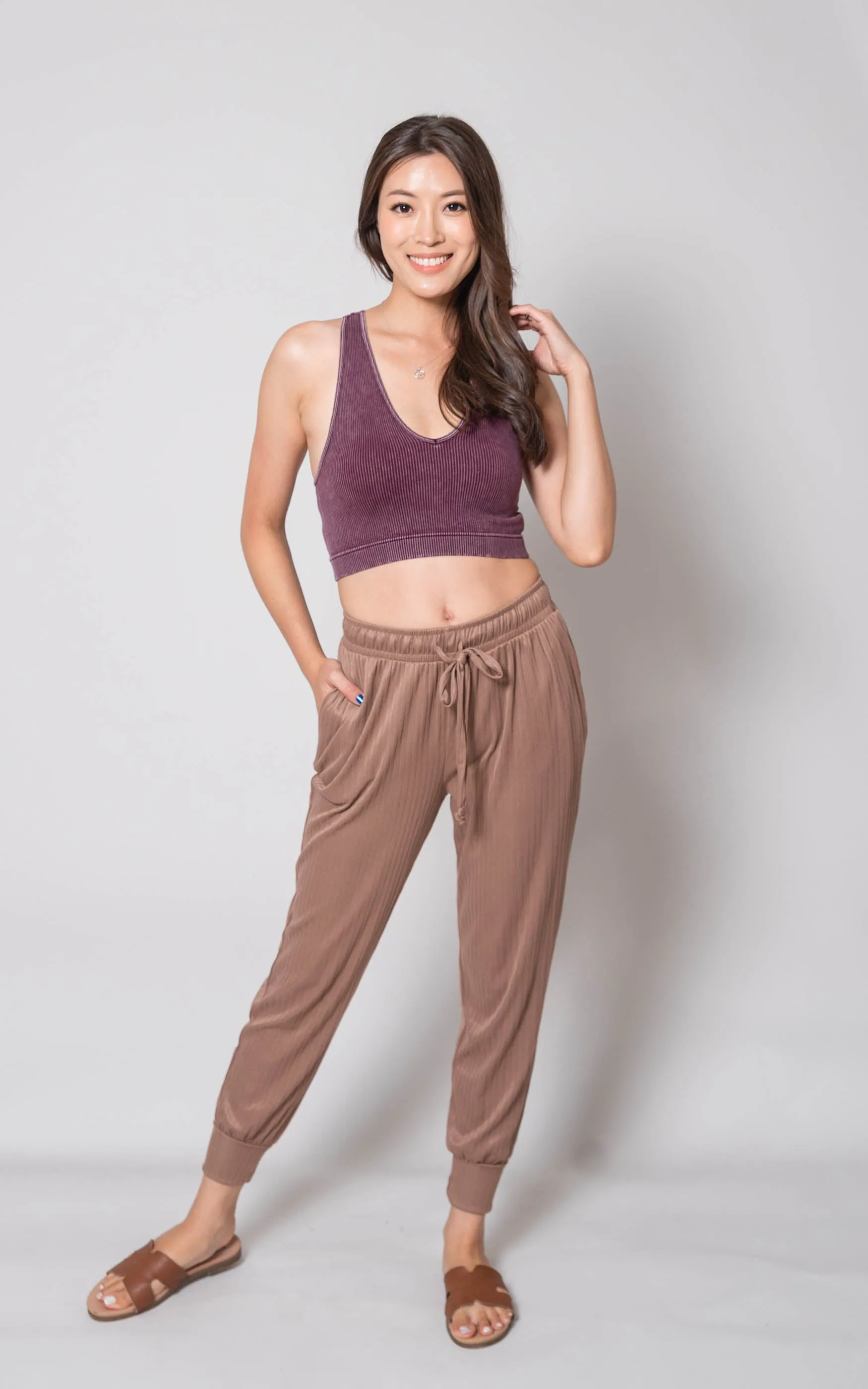 High Waist Knit Joggers  FINAL SALE*