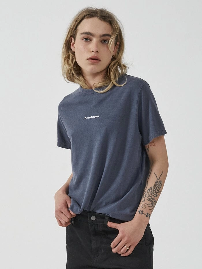 Infantry Hemp Relax Fit Tee - Marine Blue