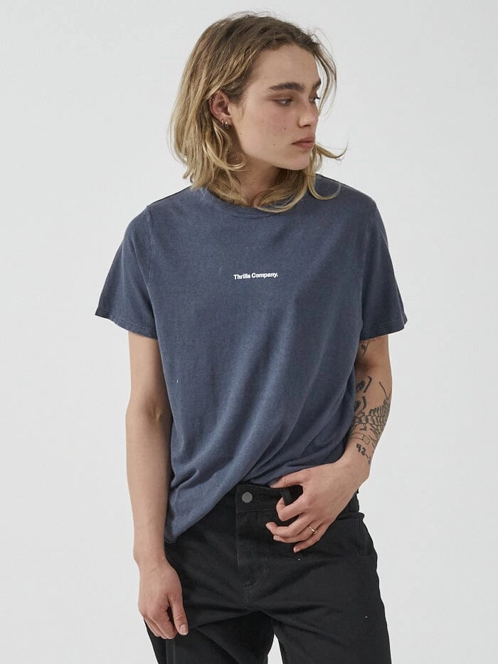 Infantry Hemp Relax Fit Tee - Marine Blue