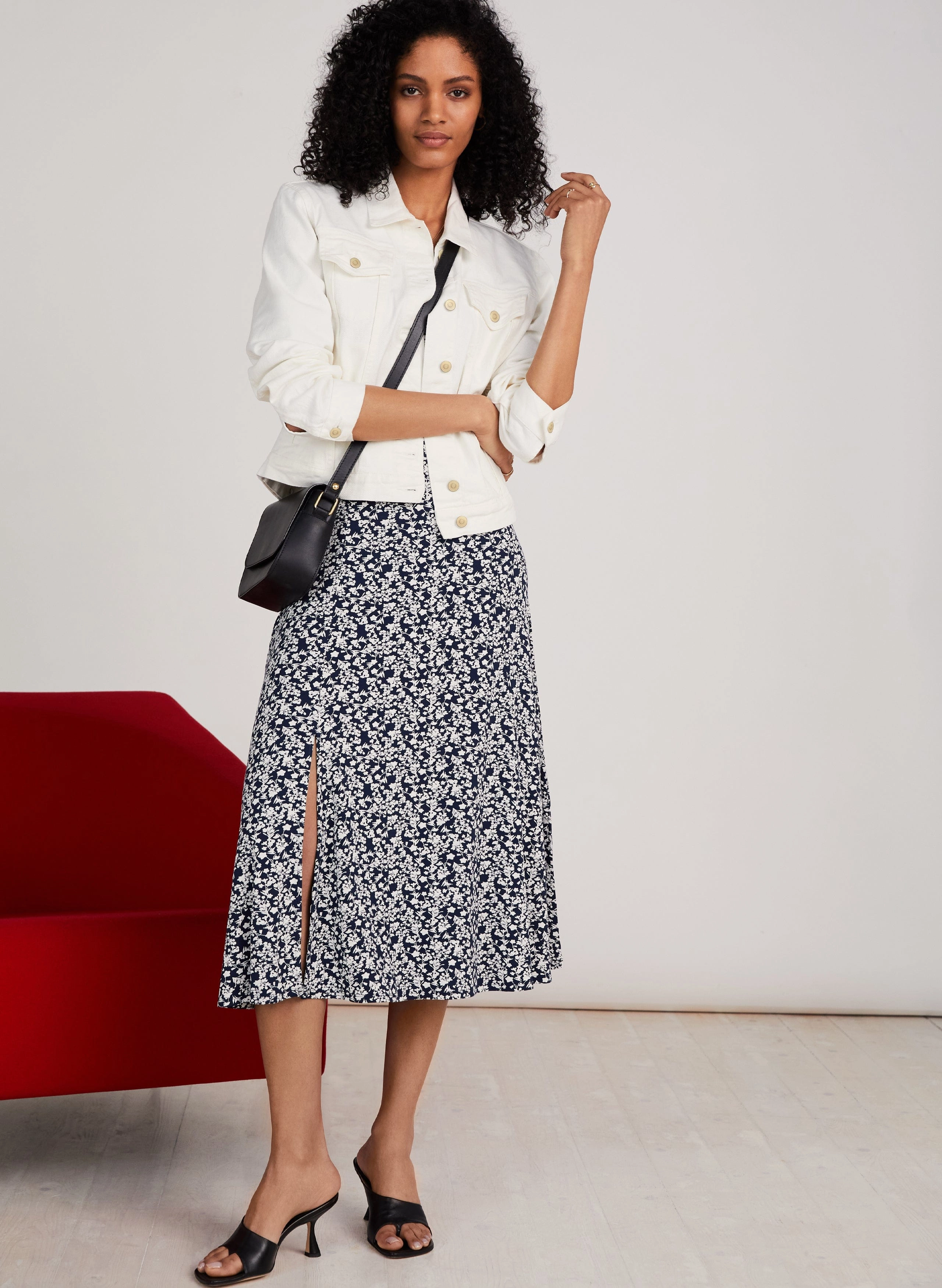Jaylene Dress with LENZING™ ECOVERO™ | Indigo Foliage