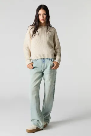 Jean de planchiste taille basse délavé pâle vintage