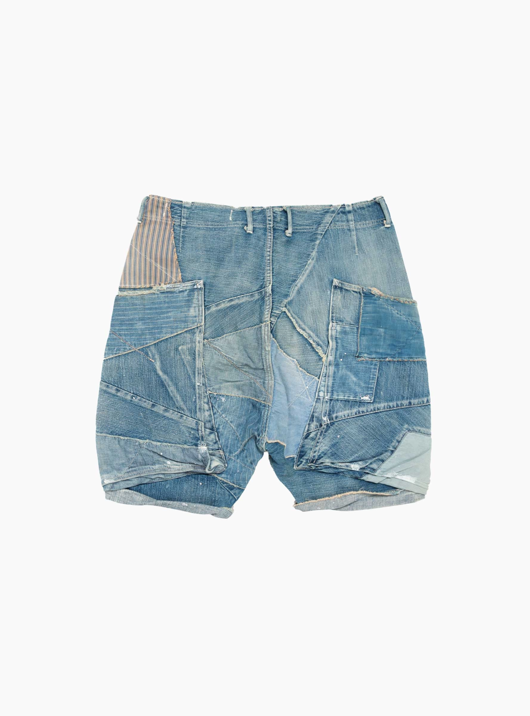 Kapital Patchwork Denim Shorts