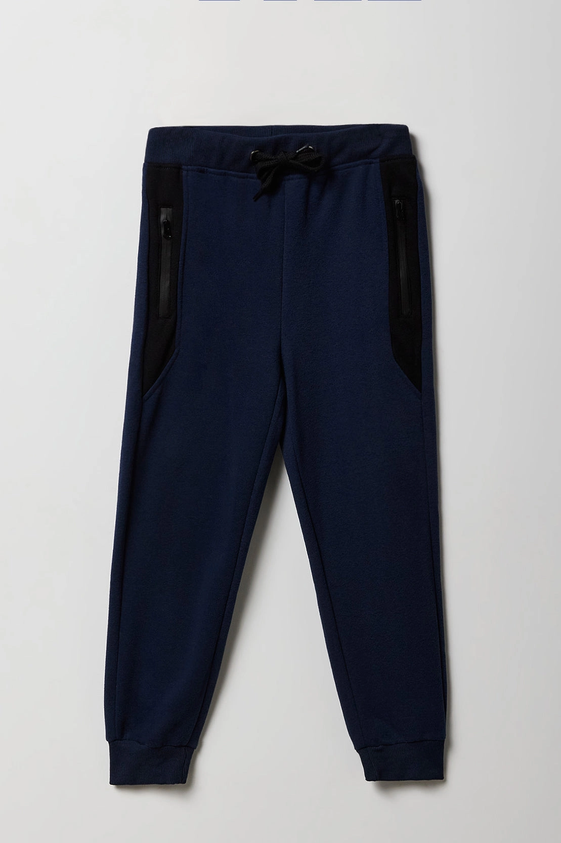 Kids Colourblock Zipper Pocket Fleece Jogger