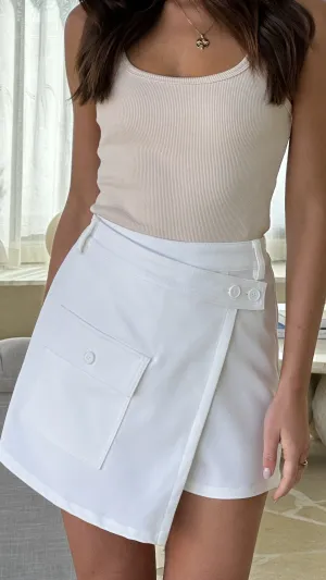 Kingsford Cargo Skort - White