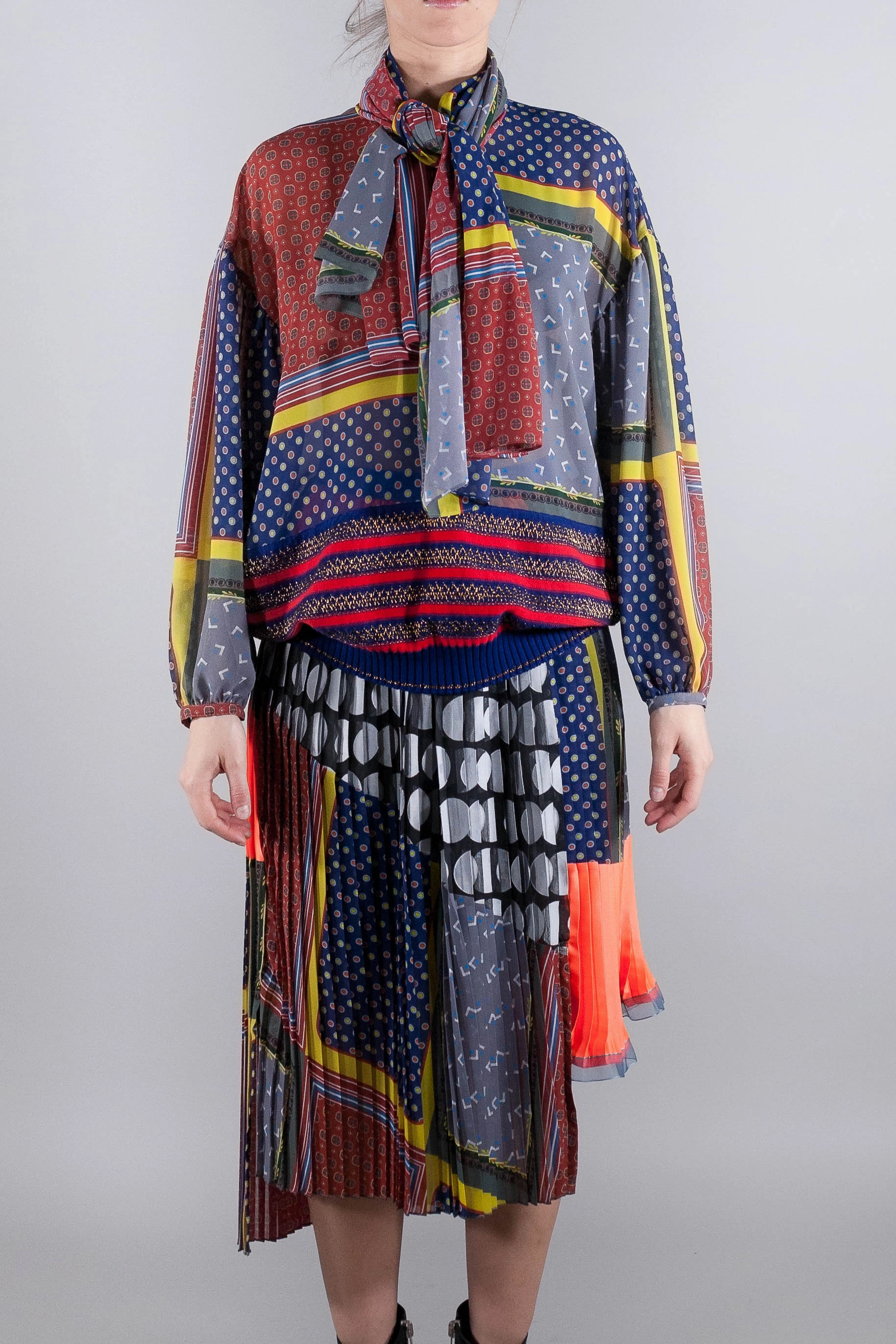 Kolor Patchwork Print Blouse