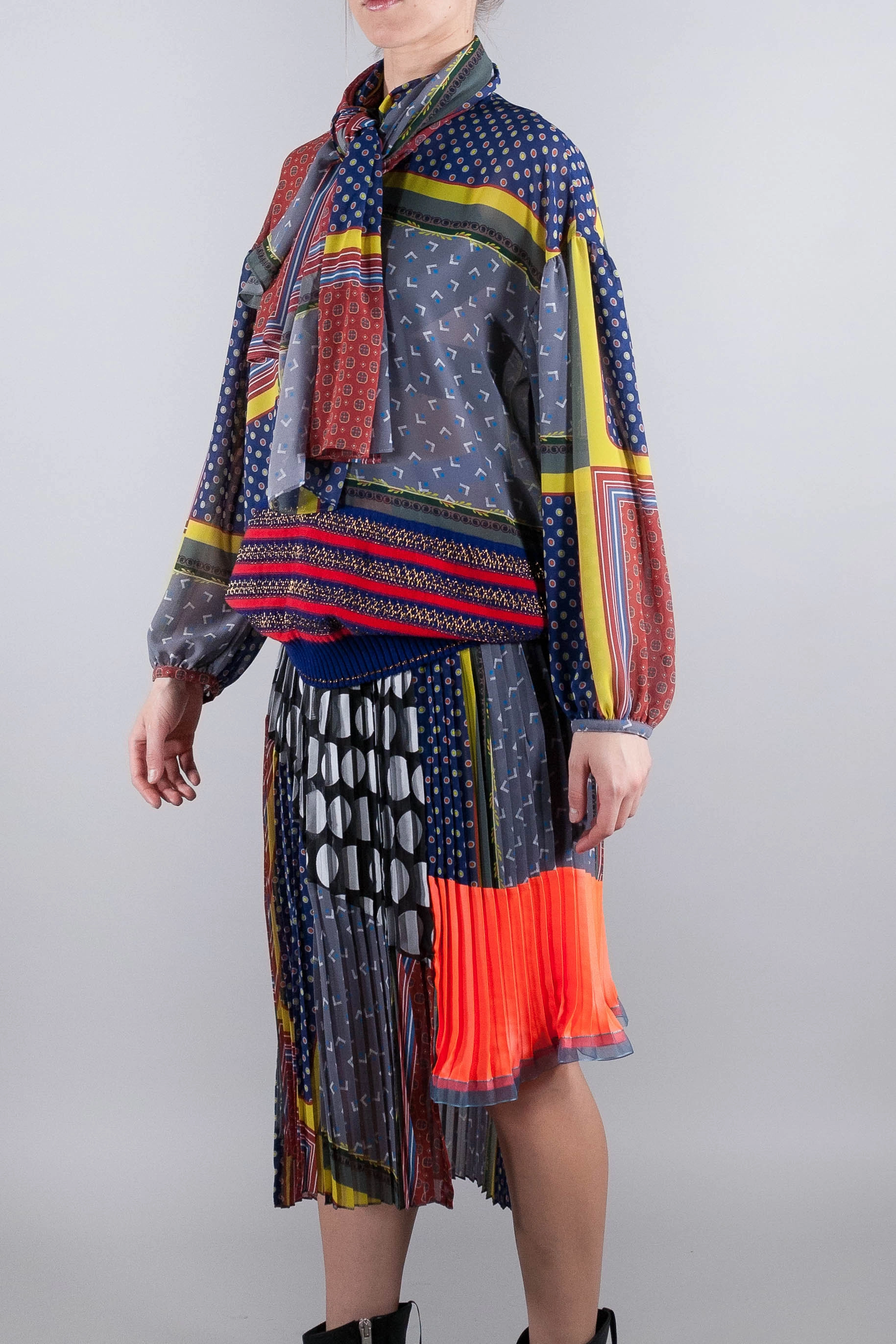 Kolor Patchwork Print Blouse