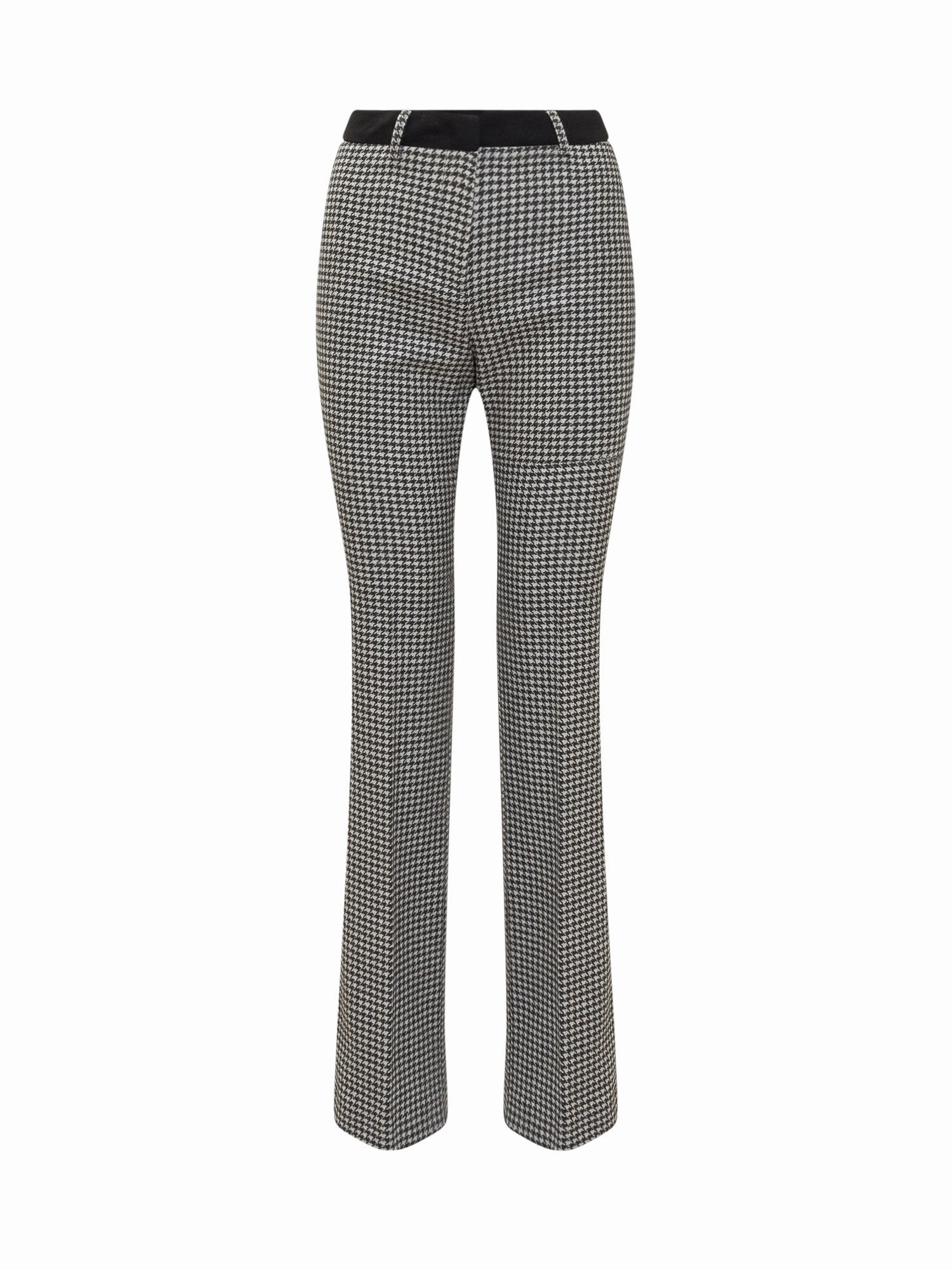 L'Autre Chose Houndstooth Check Back-Slit Detail Trousers