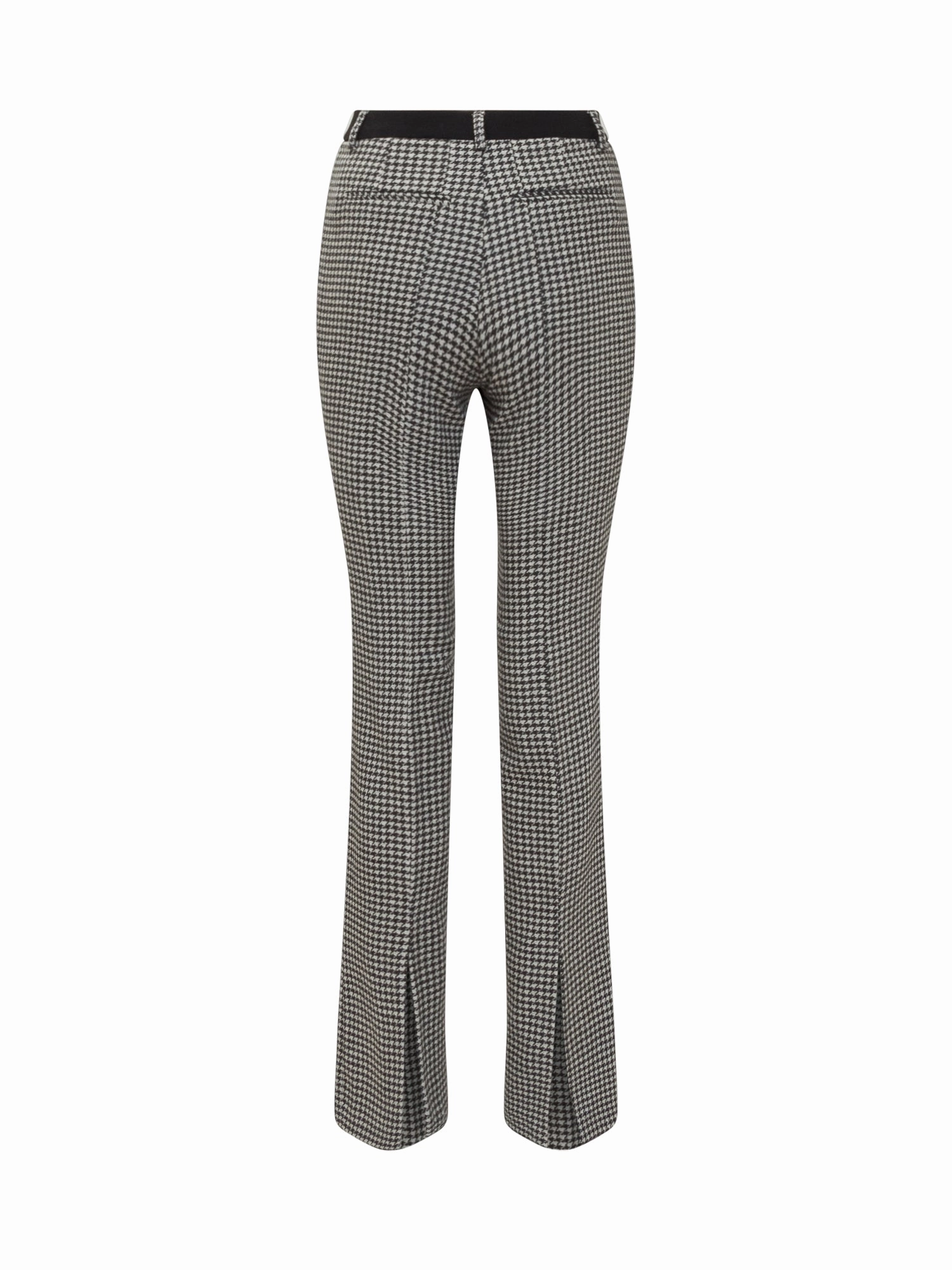 L'Autre Chose Houndstooth Check Back-Slit Detail Trousers