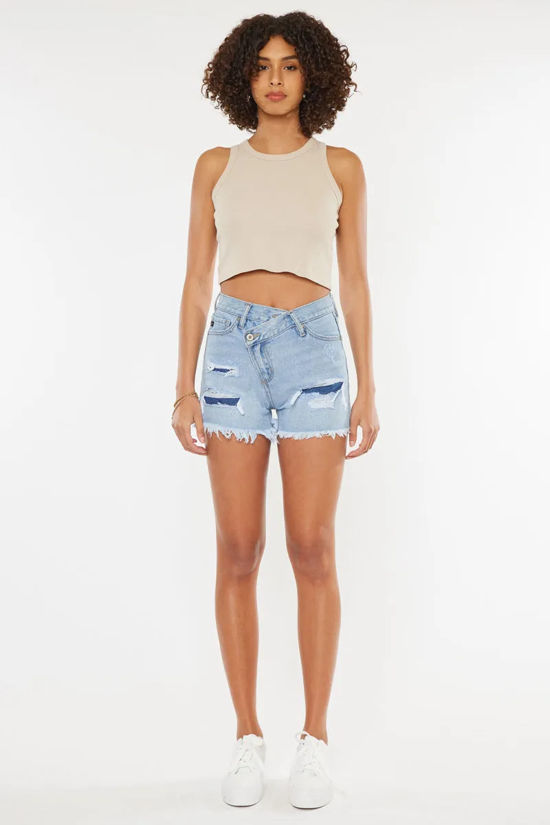Leandra High Rise Crossover Shorts