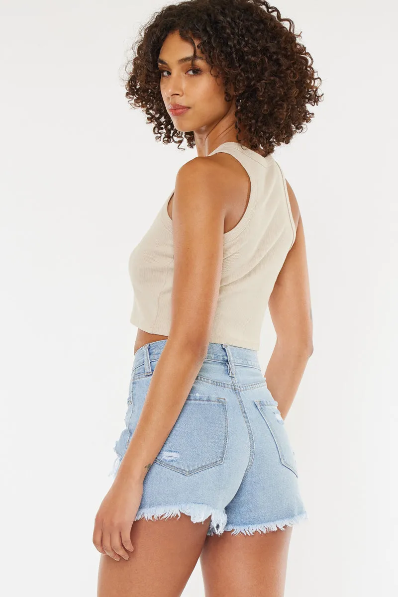 Leandra High Rise Crossover Shorts