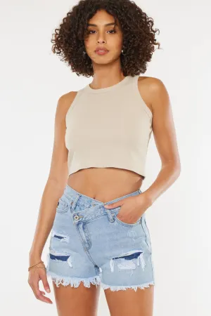 Leandra High Rise Crossover Shorts