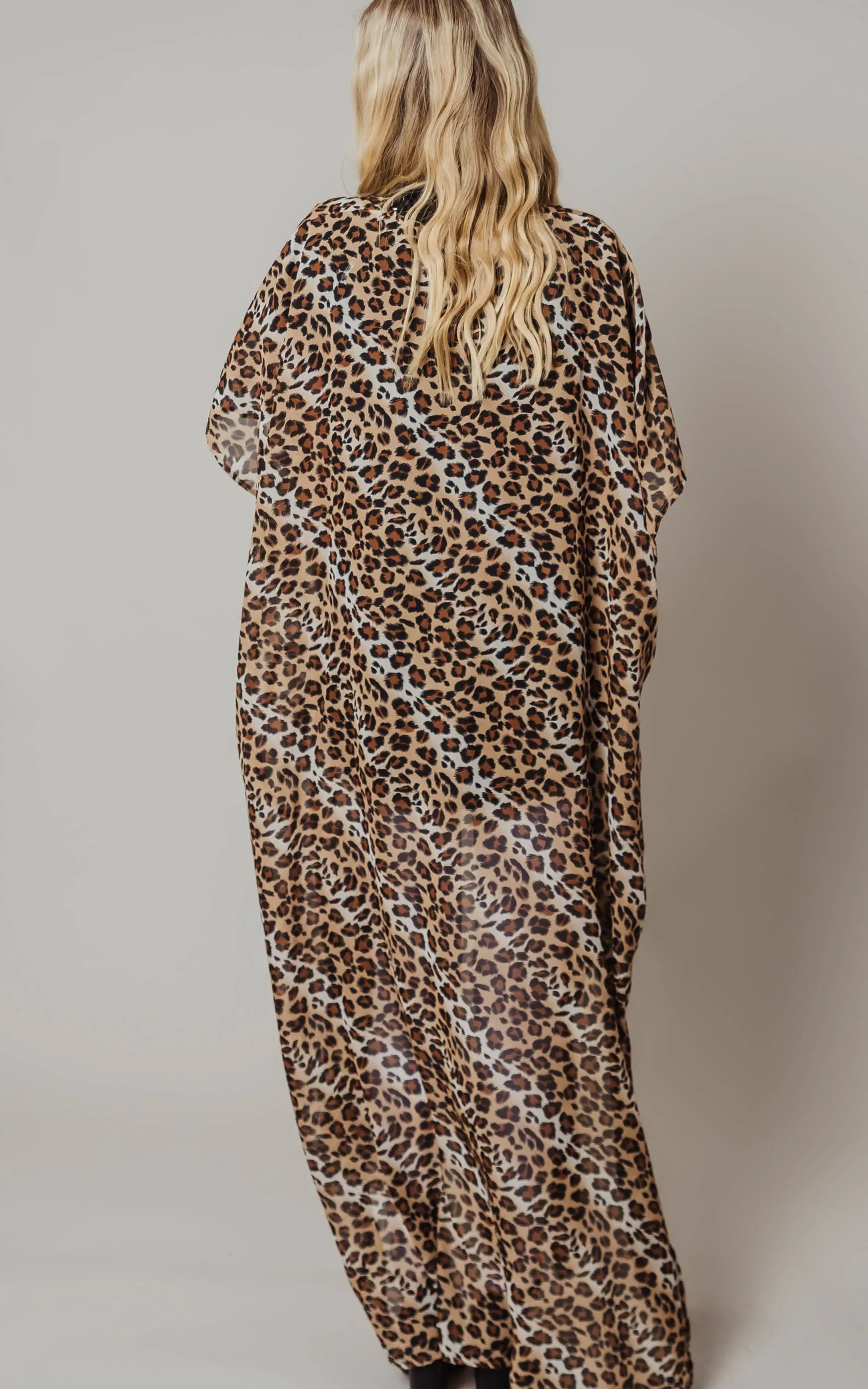 Leopard Chiffon Kimono Duster - Final Sale*