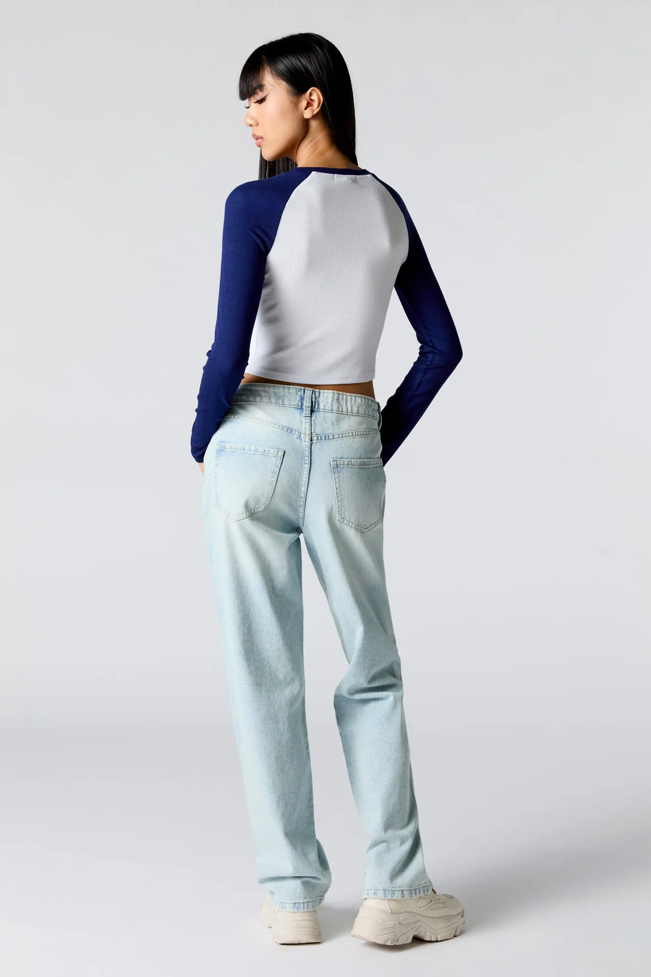 Light Wash Straight Leg Jean