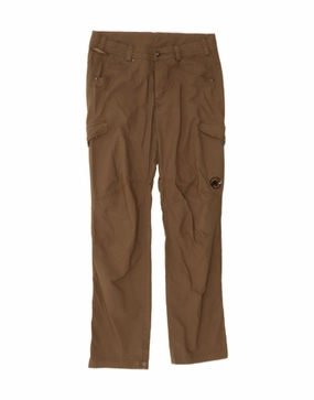 MAMMUT Womens Straight Cargo Trousers UK 12 Medium W30 L30 Khaki Cotton