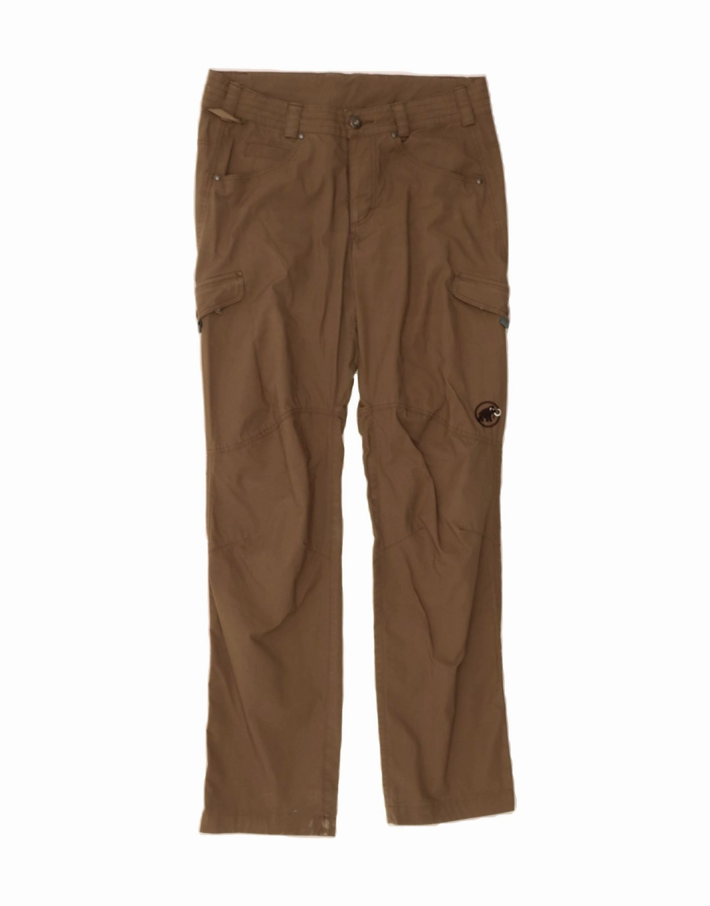 MAMMUT Womens Straight Cargo Trousers UK 12 Medium W30 L30 Khaki Cotton