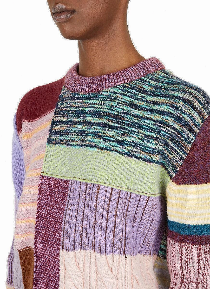 Marc Jacobs Crewneck Patchwork Knit Sweater