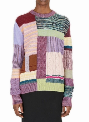 Marc Jacobs Crewneck Patchwork Knit Sweater