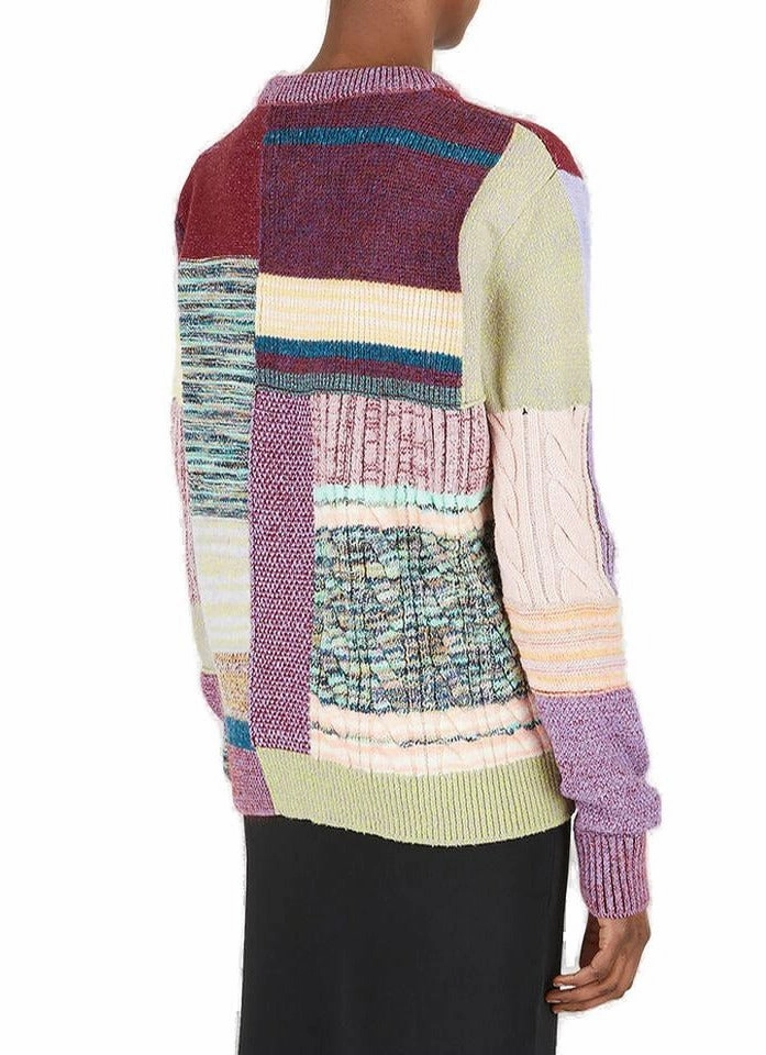 Marc Jacobs Crewneck Patchwork Knit Sweater