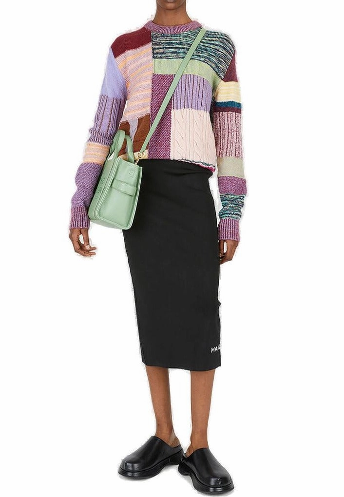 Marc Jacobs Crewneck Patchwork Knit Sweater