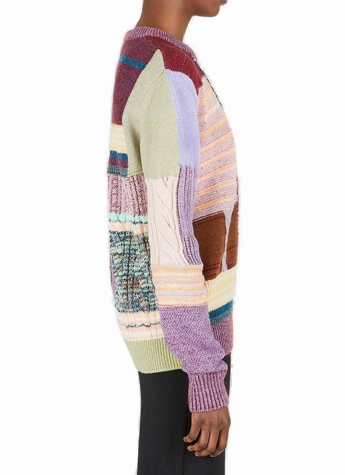 Marc Jacobs Crewneck Patchwork Knit Sweater