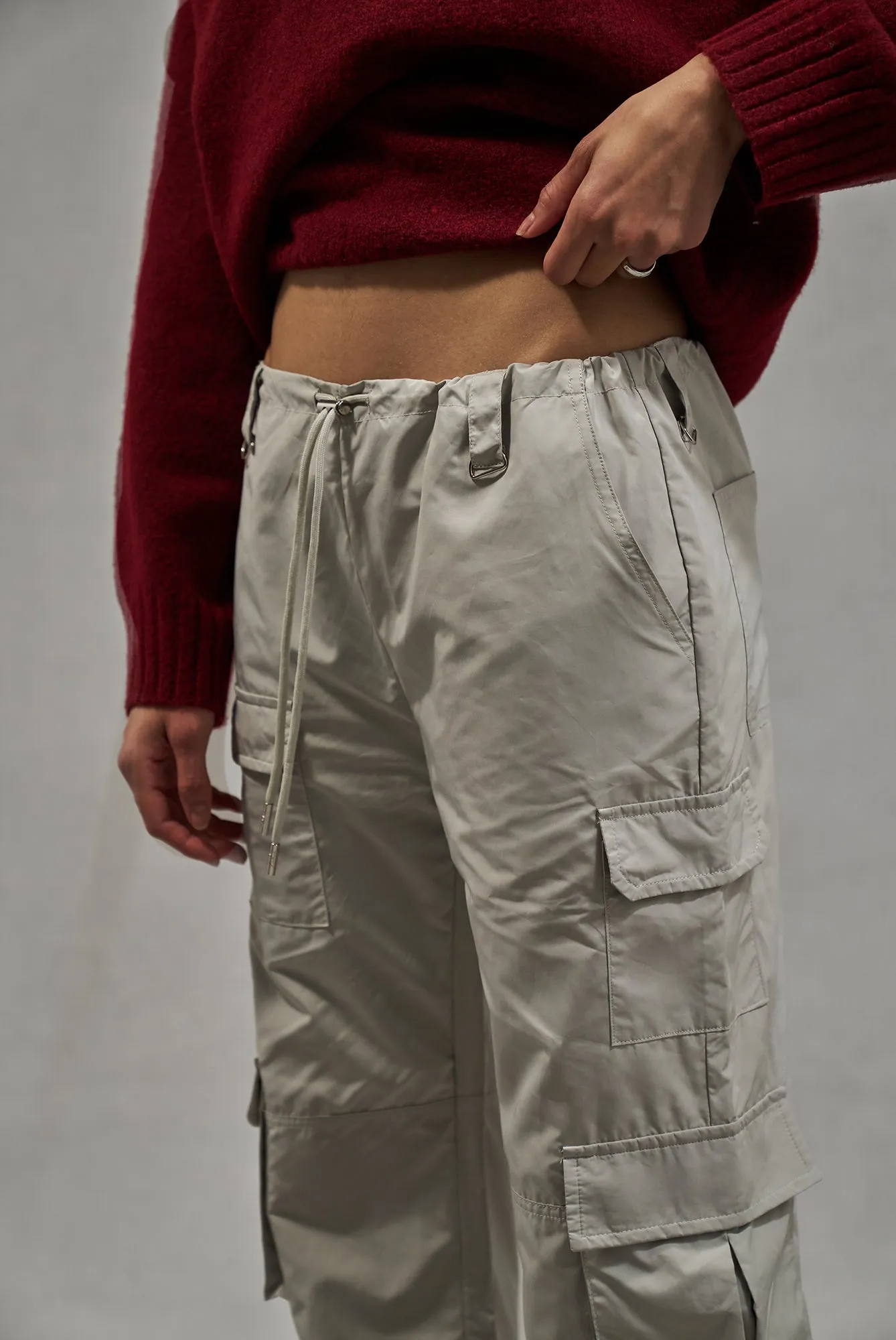 MULTI POCKET OVERSIZED CARGOS - GREY
