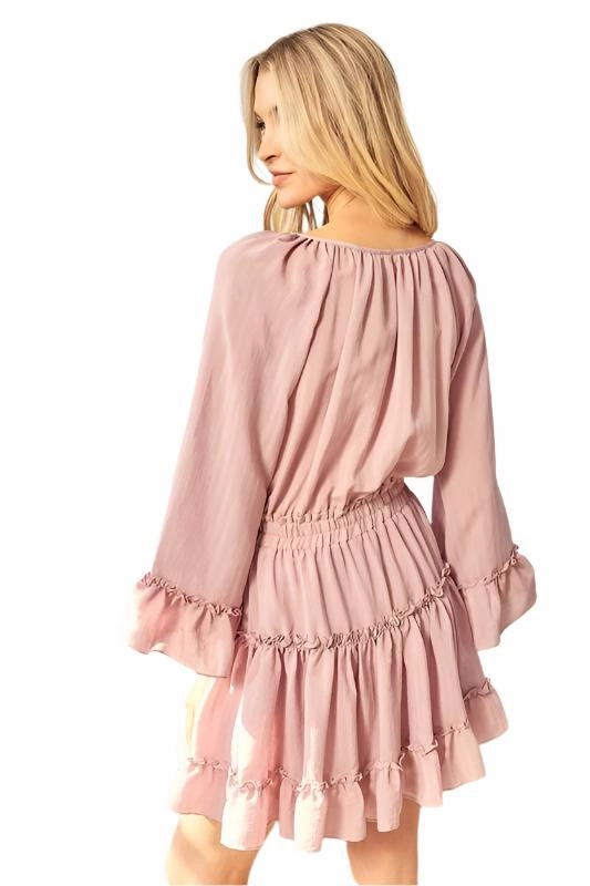 Mustard Seed WOVEN PEASANT DRESS WITH ELASTICIZED WAIST