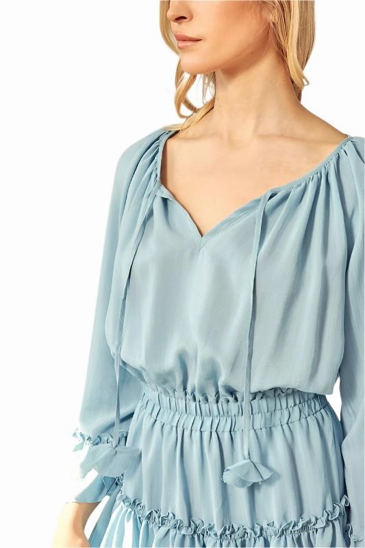 Mustard Seed WOVEN PEASANT DRESS WITH ELASTICIZED WAIST