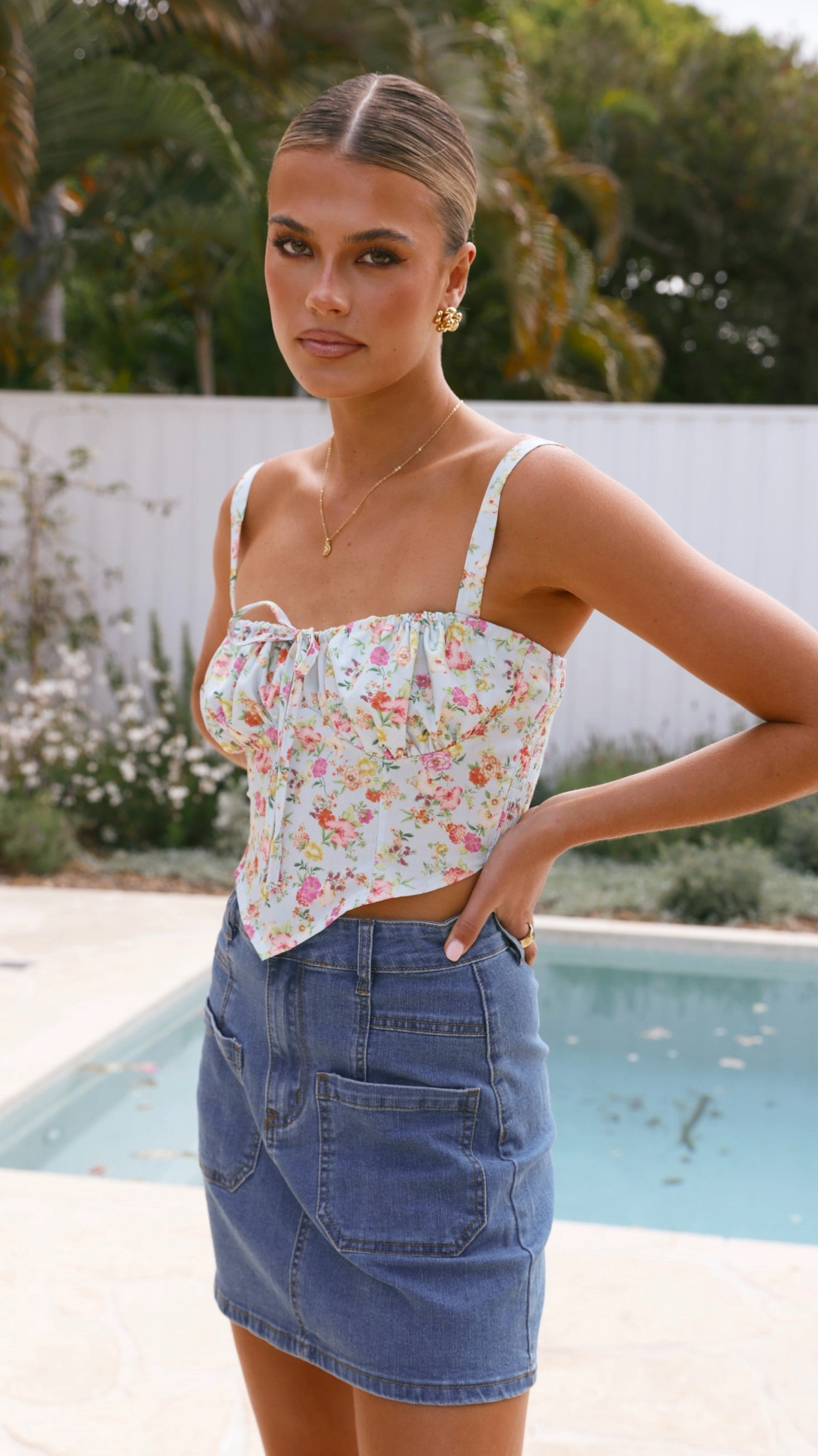 Naylor Mini Skirt - Dark Denim