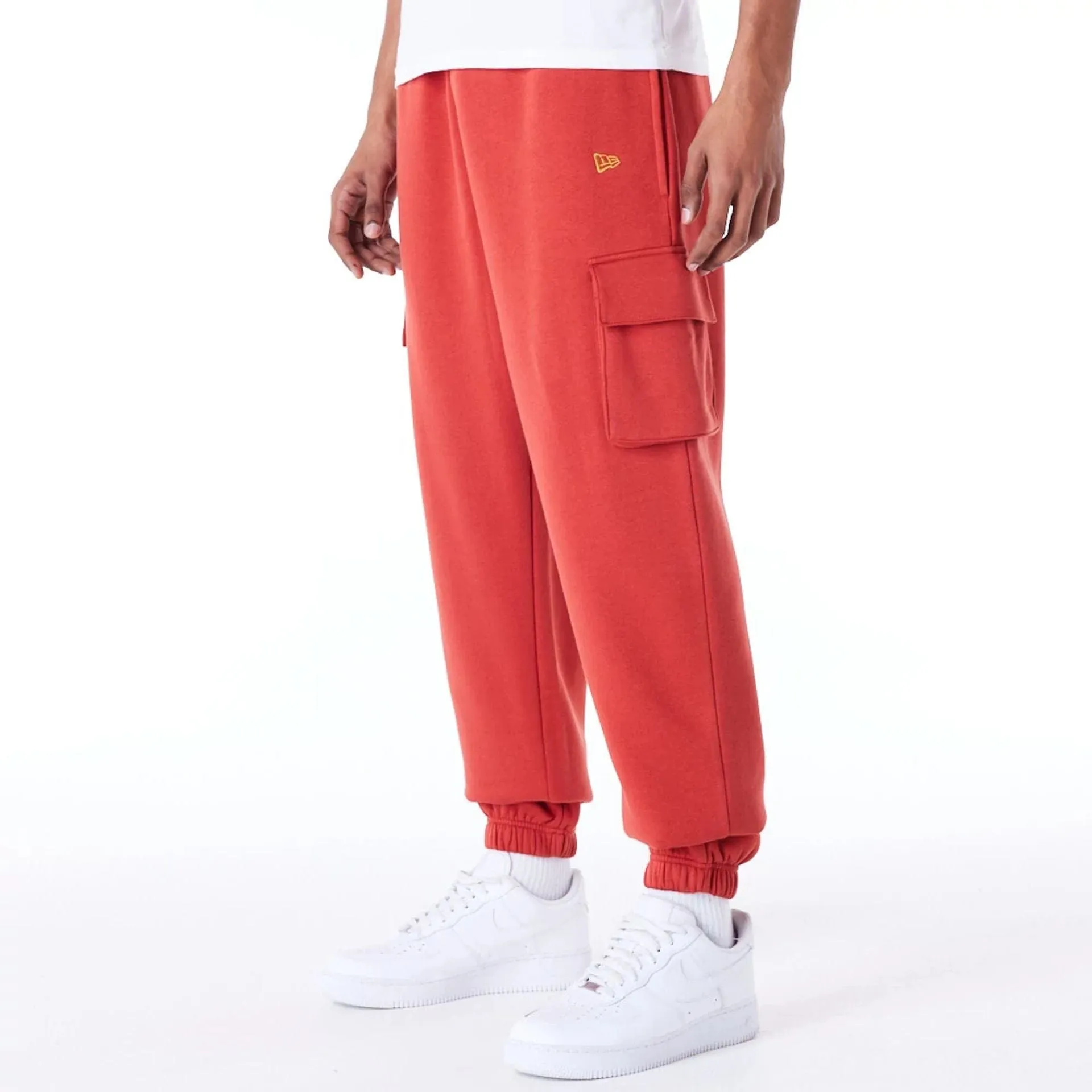 New Era Script Red Fleece Cargo Joggers