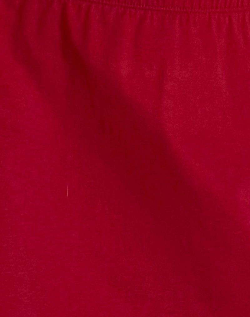 Nidya A-Line Mini Skirt in Adrenaline Red