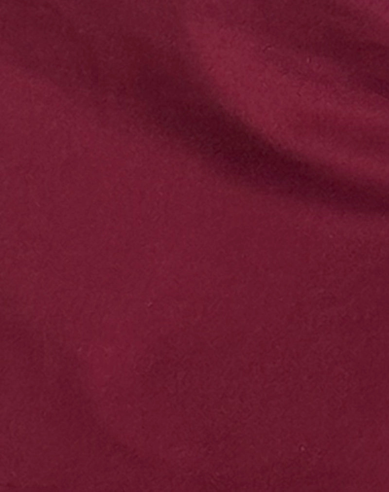 Nidya Aline Mini Skirt in Burgundy