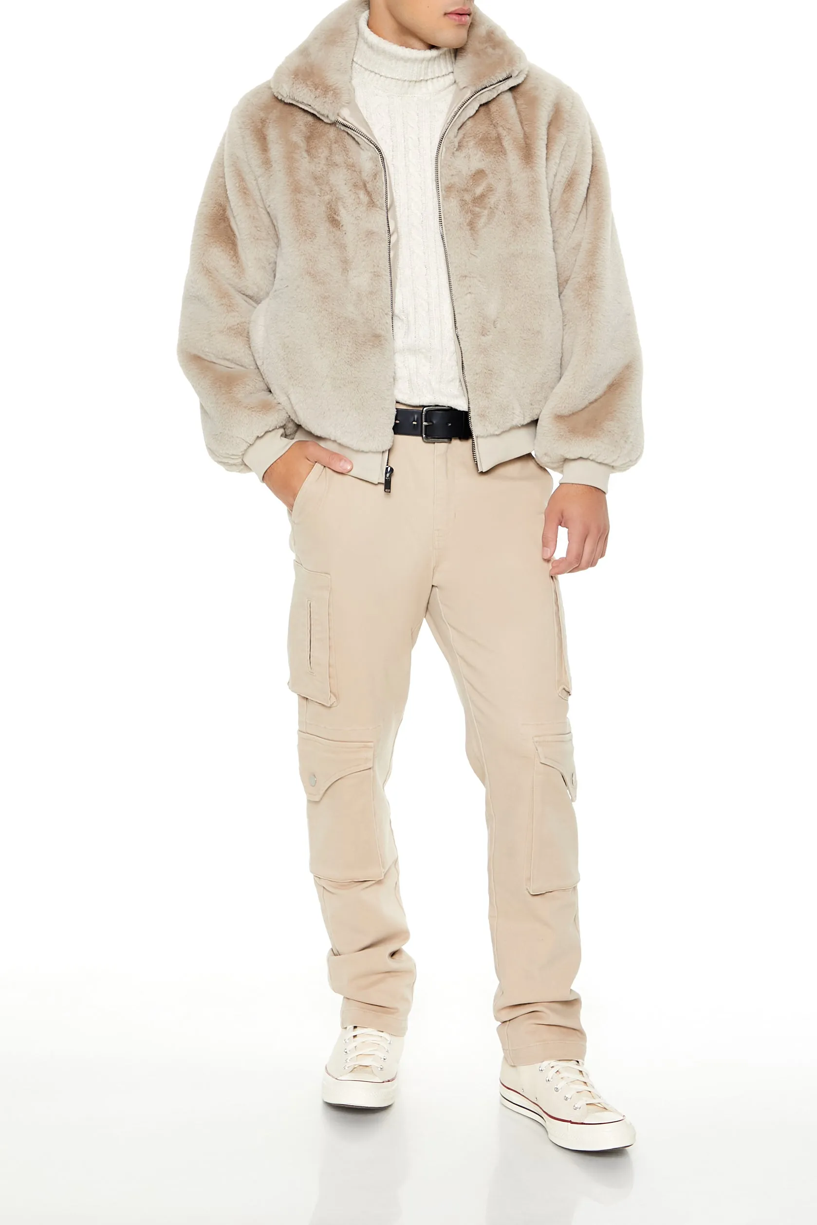 Pantalon cargo mince avec poches multiples