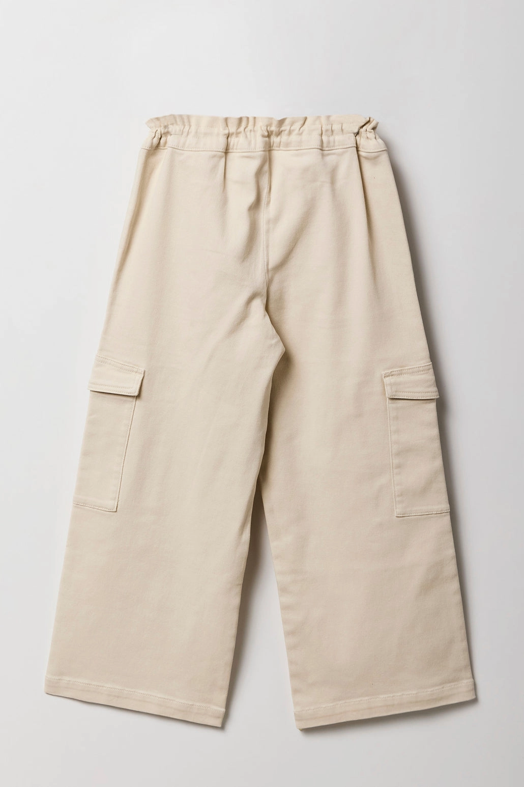Pantalon cargo à taille plissée avec barillet pour fille
