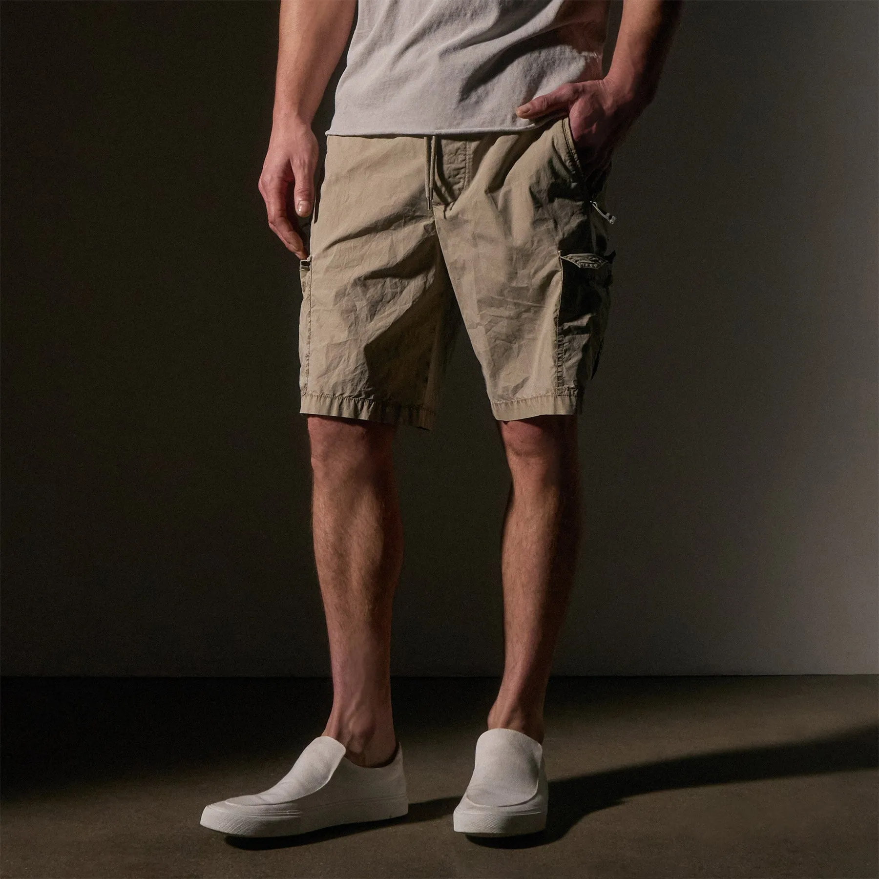 Parachute Poplin Cargo Short - Overcast Pigment