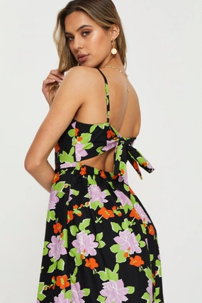 Print A Line Dress Mini