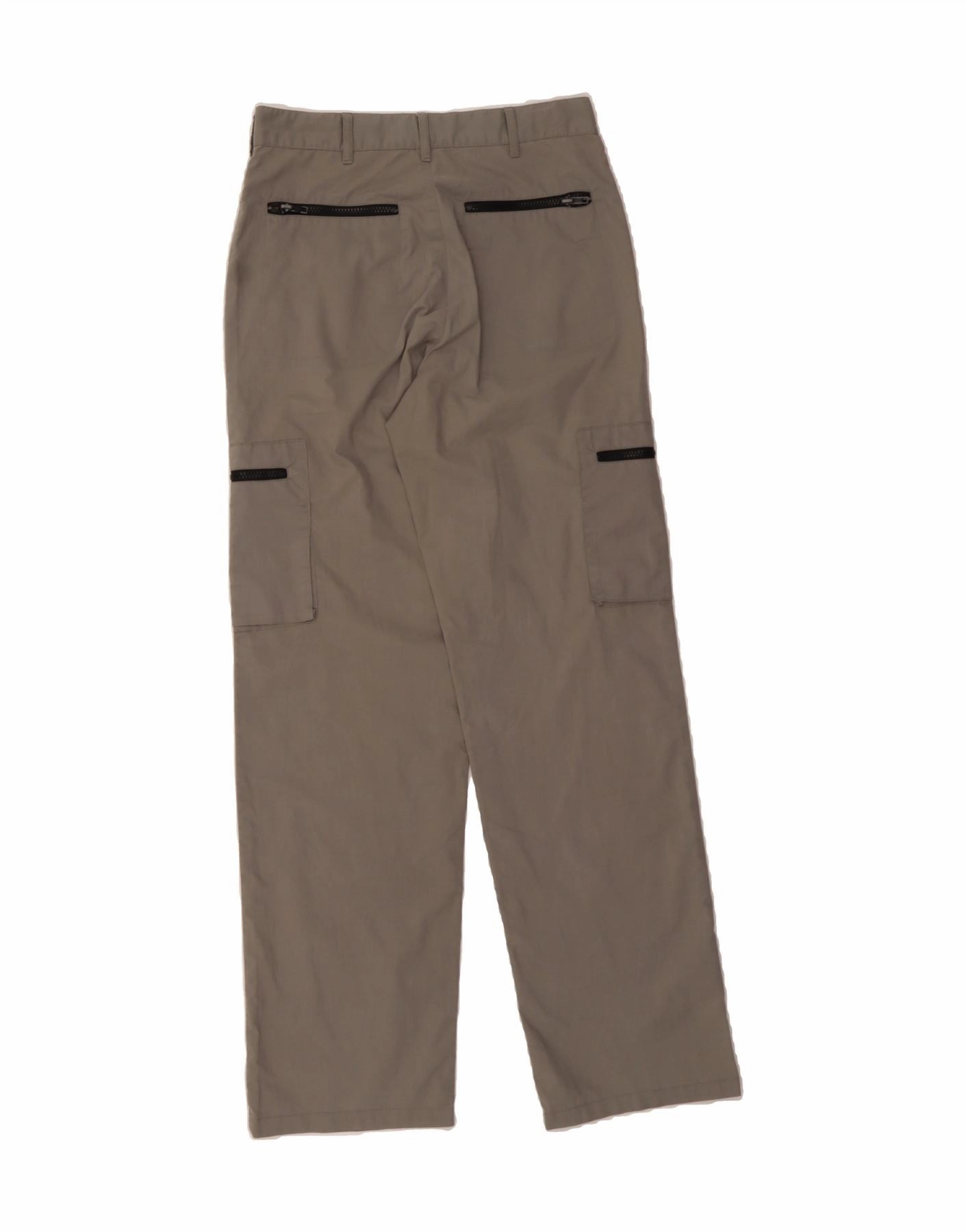 RAYBEST Mens Straight Cargo Trousers W30 L31 Grey