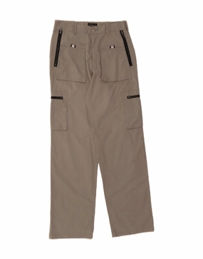 RAYBEST Mens Straight Cargo Trousers W30 L31 Grey