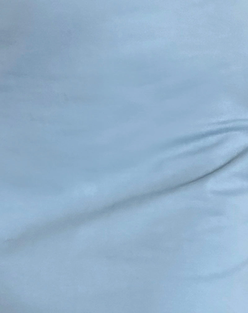 Riniko Mini Dress in Nantucket Blue with White Binding
