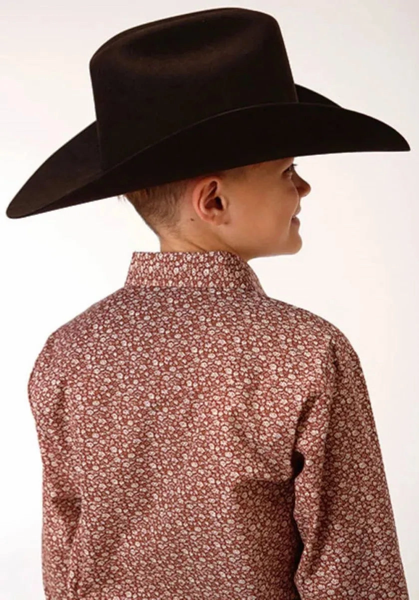 Roper Little Red (Red) - Boy's Western Shirt