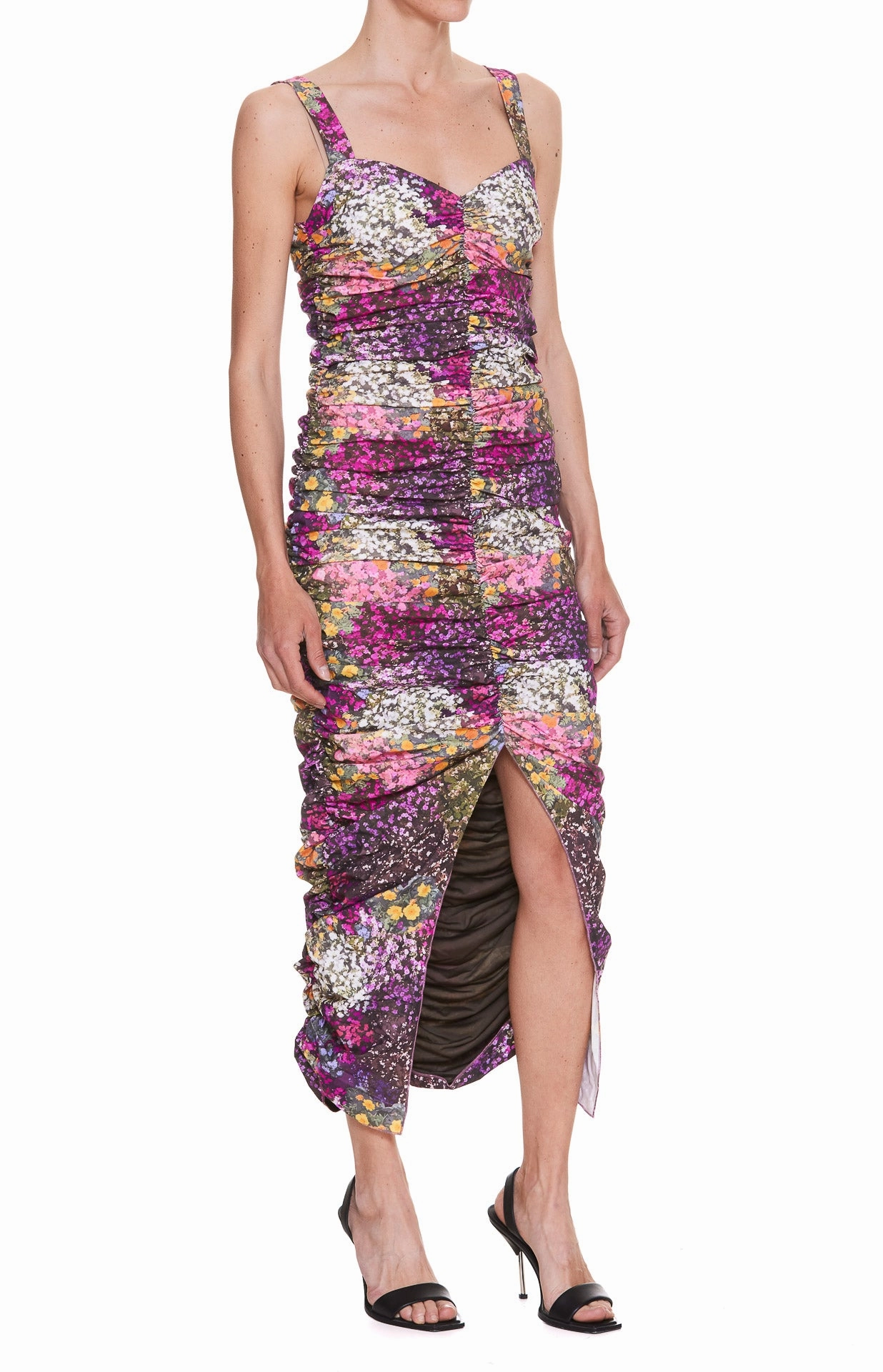 ROTATE Front Slit Printed Dorthe Dress
