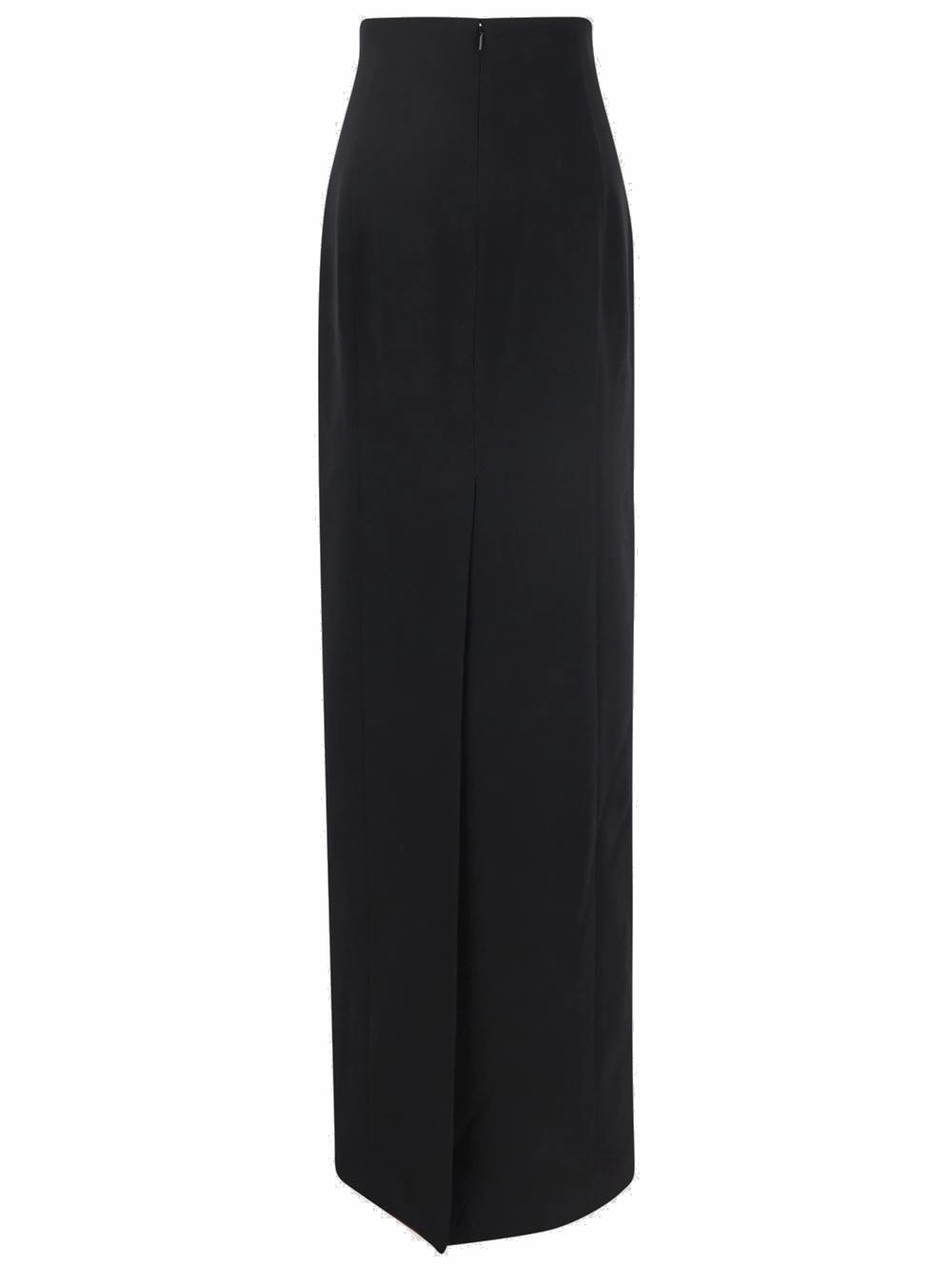 Saint Laurent Side-Slit Straight Hem Maxi Skirt