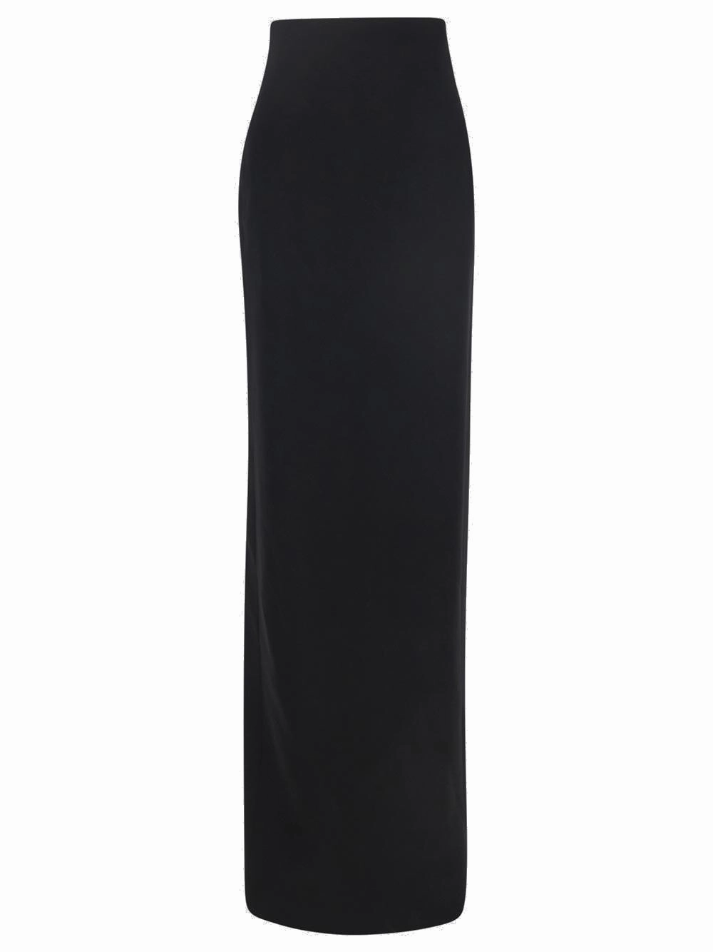 Saint Laurent Side-Slit Straight Hem Maxi Skirt