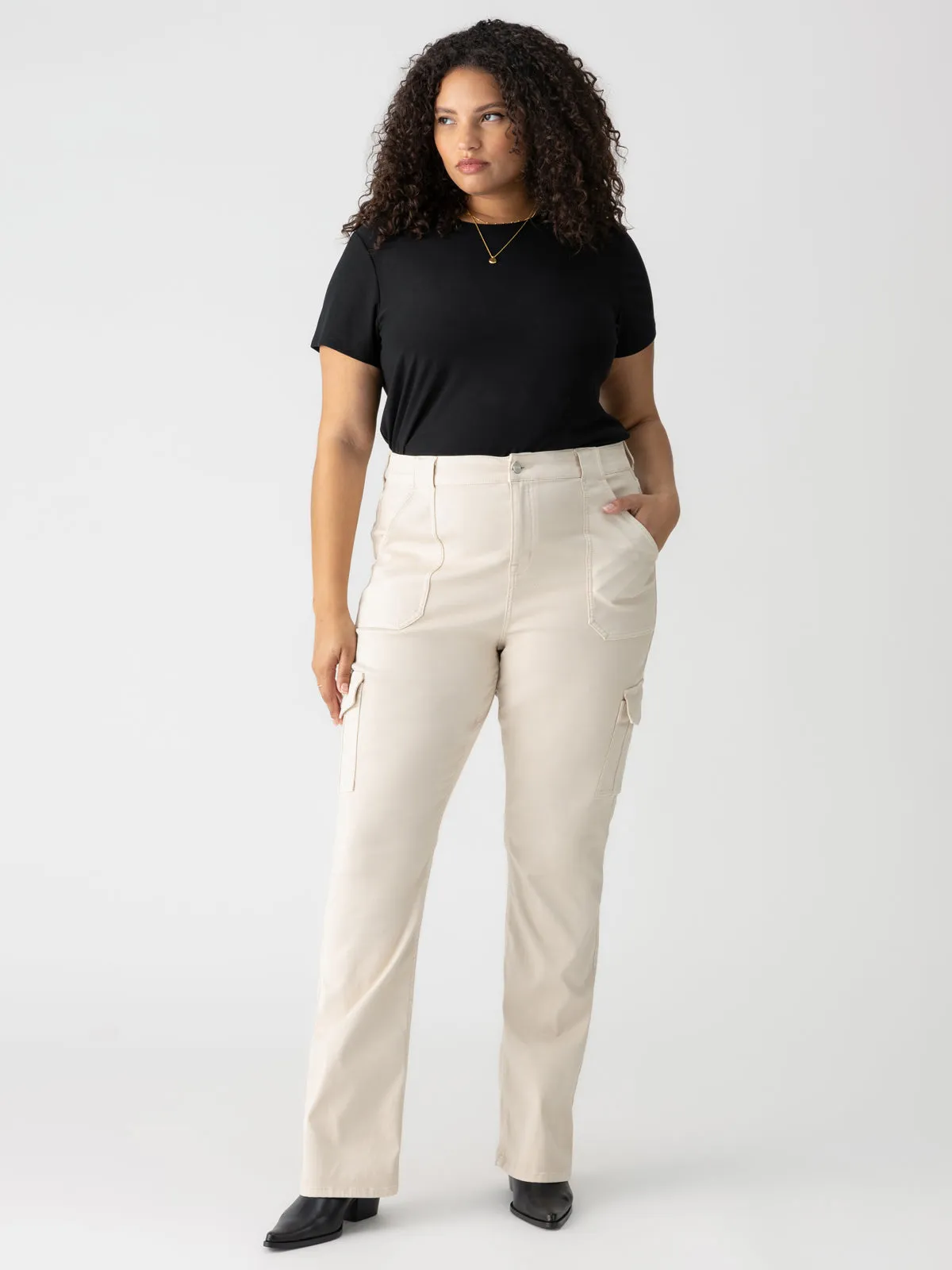 Sculpted Hayden Bootcut Standard Rise Pant Toasted Almond Extended Sizing