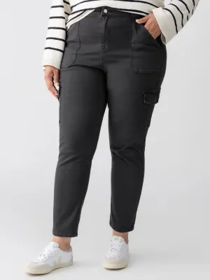 Sculpted Hayden Cargo Standard Rise Pant Black Extended Sizing